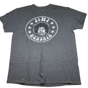 JIMI HENDRIX Karl Ferris Collection Short Sleeve Tee Shirt Gray Size Medium